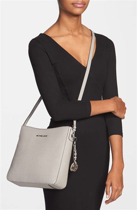 michael kors large crossbody gray